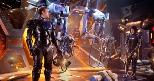 Charlie Hunnam, Rinko Kikuchi and Mako Mori in "Pacific Rim."  Photo by Kerry Hayes – © 2013 Warner Bros. Entertainment Inc. and Legendary Pictures Funding, LLC.