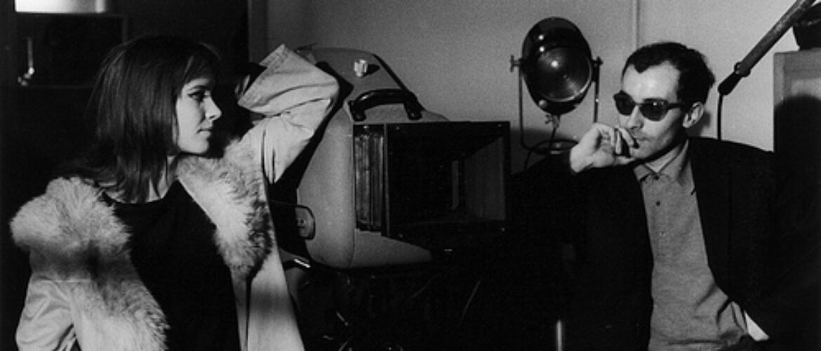 Anna Karina on set with Jean-Luc Godard