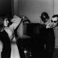 Anna Karina on set with Jean-Luc Godard