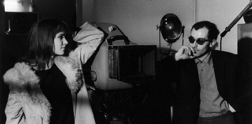 Anna Karina on set with Jean-Luc Godard