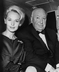Tippi Hedren and Alfred Hitchcock