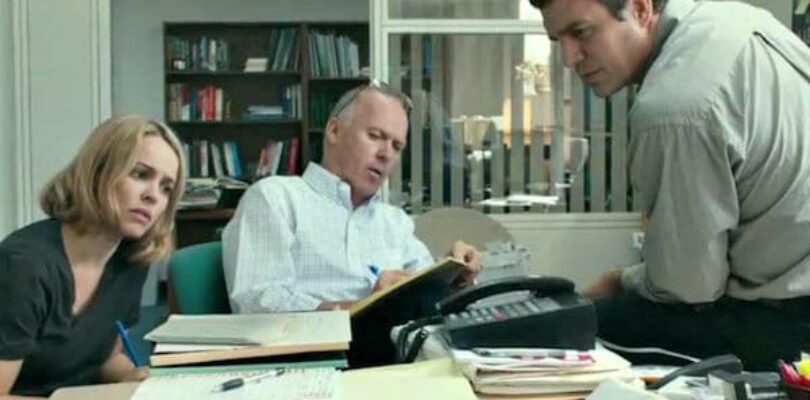 Rachel McAdams, Michael Keaton, and Mark Ruffalo in Spotlight
