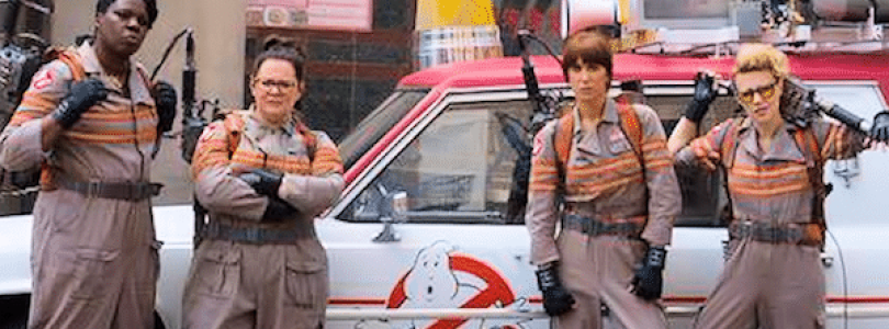 Melissa McCarthy, Kristen Wiig, Kate McKinnon, and Leslie Jones in Ghostbusters