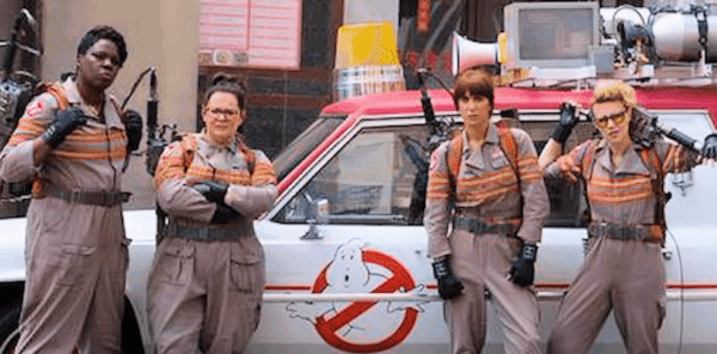 Melissa McCarthy, Kristen Wiig, Kate McKinnon, and Leslie Jones in Ghostbusters