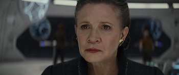 Carrie Fisher in Star Wars: The Last Jedi