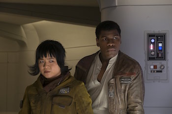 John Boyega and Kelly Marie Tran in Star Wars: The Last Jedi