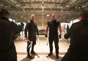 Jason Statham and Dwayne Johnson in Fast & Furious Presents: Hobbs & Shaw
