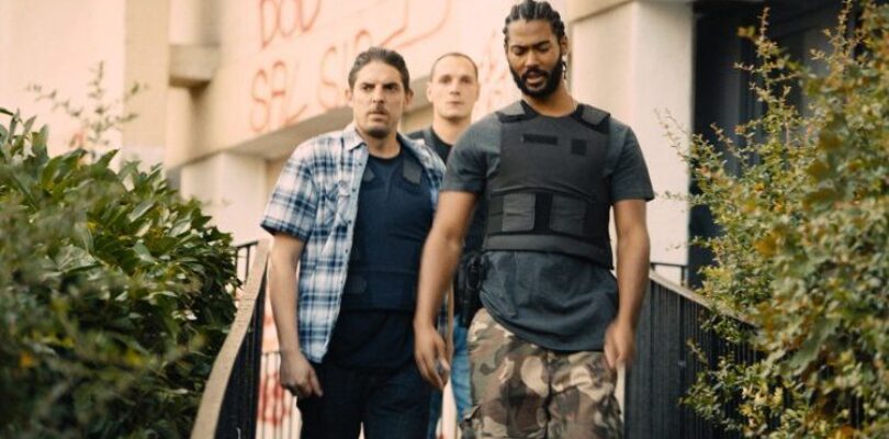 Damien Bonnard, Alexis Manenti, and Djibril Zonga in Les Misérables