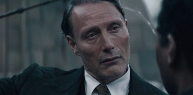 Mads Mikkelsen and William Nadylam in Fantastic Beasts: The Secrets of Dumbledore