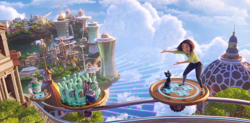 Bob (voiced by Simon Pegg) and Sam Greenfield (voiced by Eva Noblezada) in “Luck.”