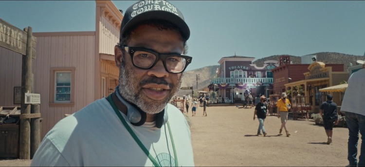 Jordan Peele on the set of "Nope"