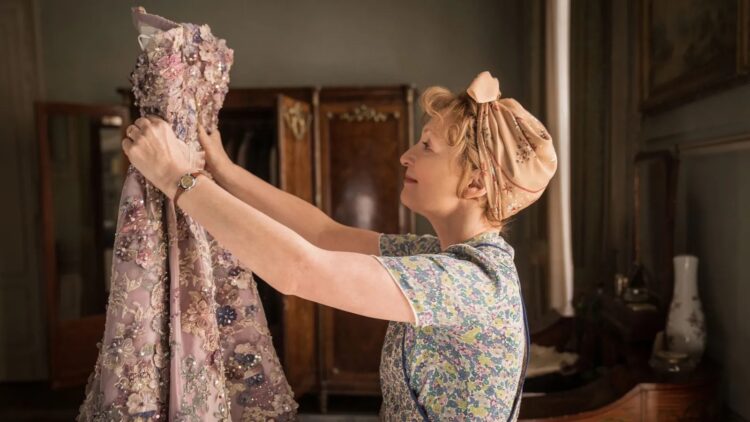 Lesley Manville in "Mrs. Harris Goes to Paris"