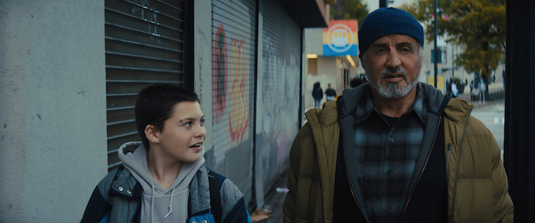 Javon "Wanna" Walton and Sylvester Stallone in "Samaritan."