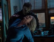 Michael Myers (aka "The Shape") and Jamie Lee Curtis (as Laurie Strode) in "Halloween Ends."