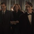 Emma Corrin, David Dawson, and Harry Styles in "My Policeman."