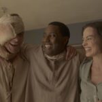 Christian Bale, John David Washington, and Margot Robbie in "Amsterdam"