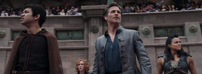 Justice Smith, Sophia Lillis, Chris Pine, and Michelle Rodriguez in "Dungeons & Dragons: Honor Among Thieves."