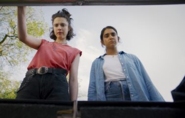 Margaret Qualley and Geraldine Viswanathan in director Ethan Coen's "DRIVE-AWAY DOLLS"