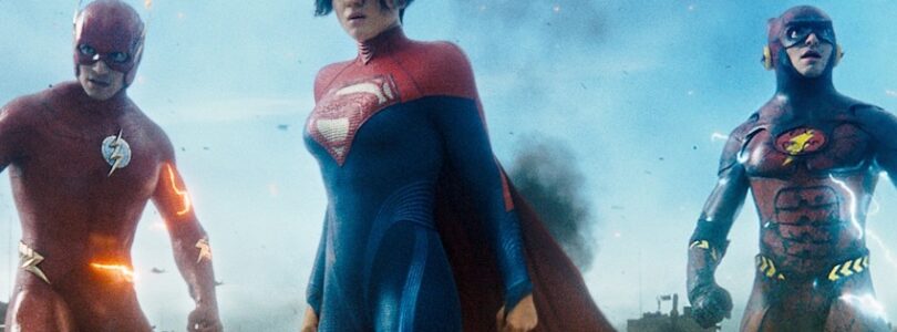 Ezra Miller and Sasha Calle in "The Flash."