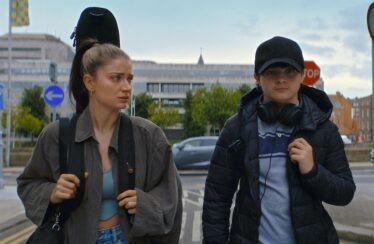 Eve Hewson and Orén Kinlan in "Flora and Son."