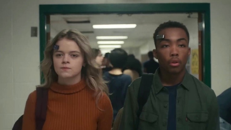 Asante Blackk and Kylie Rogers in "Landscape with Invisible Hand."