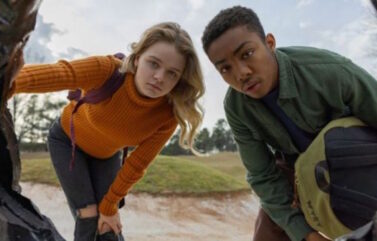 Asante Blackk and Kylie Rogers in "Landscape with Invisible Hand."