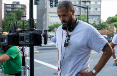 Writer/director Cord Jefferson on the set of his film AMERICAN FICTION.