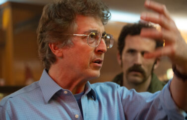 Director Alexander Payne and actor Dan Aid on the set of their film "THE HOLDOVERS," a Focus Features release.