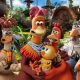 Jane Horrocks, Imelda Staunton, David Bradley, Lynn Ferguson, Thandiwe Newton, and Zachary Levi in "Chicken Run: Dawn of the Nugget"