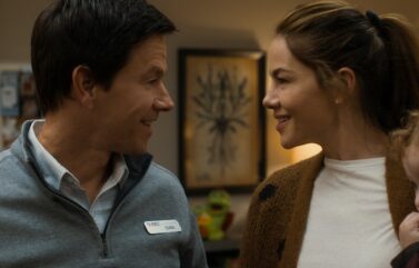 Mark Wahlberg and Michelle Monaghan in "The Family Plan."