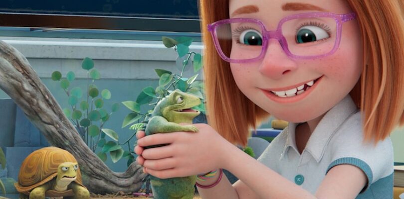 Adam Sandler, Bill Burr, and Sunny Sandler in "Leo."