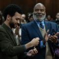 Justice Smith (left - right) as "Aren," David Alan Grier as "Roger," and Aisha Hinds as "Gabbard" in writer/director Kobi Libii's "THE AMERICAN SOCIETY OF MAGICAL NEGROES."