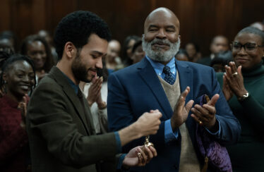 Justice Smith (left - right) as "Aren," David Alan Grier as "Roger," and Aisha Hinds as "Gabbard" in writer/director Kobi Libii's "THE AMERICAN SOCIETY OF MAGICAL NEGROES."