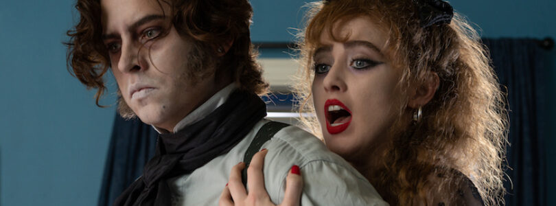 Cole Sprouse stars as The Creature and Kathryn Newton as Lisa Swallows in "Lisa Frankenstein," a Focus Features release.