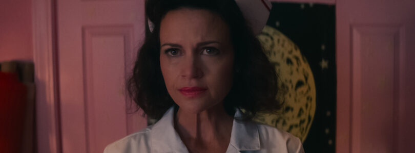 Carla Gugino stars as Janet in "Lisa Frankenstein," a Focus Features release.