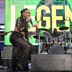 Mystic Marley performs during the Premiere of “Bob Marley: One Love” at the Carib 5 Theatre on January 23, 2024 in Kingston, Jamaica. (Photo by Jason Koerner/Getty Images for Paramount Pictures)
