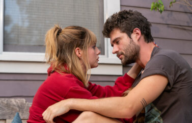 Lucy Boynton and David Corenswet in "The Greatest Hits."