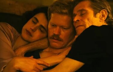 Willem Dafoe, Jesse Plemons, and Margaret Qualley in "Kinds of Kindness."