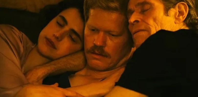 Willem Dafoe, Jesse Plemons, and Margaret Qualley in "Kinds of Kindness."