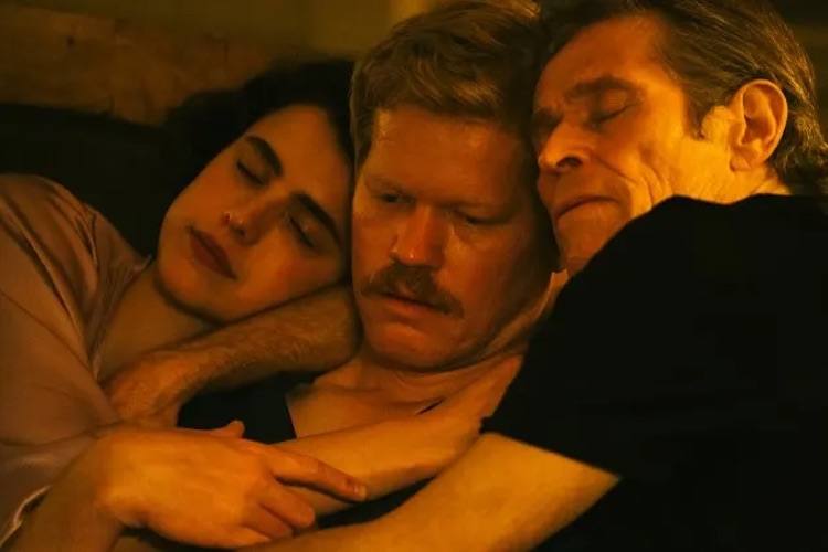 Willem Dafoe, Jesse Plemons, and Margaret Qualley in "Kinds of Kindness."