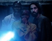 Djimon Hounsou, Lupita Nyong'o, and Alex Wolff in "A Quiet Place: Day One" from Paramount Pictures.