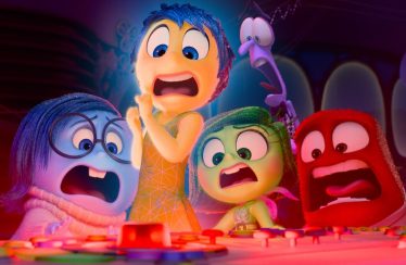 Lewis Black, Tony Hale, Liza Lapira, Amy Poehler, and Phyllis Smith in "Inside Out 2."