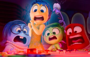 Lewis Black, Tony Hale, Liza Lapira, Amy Poehler, and Phyllis Smith in "Inside Out 2."