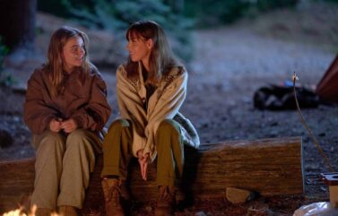 Aubrey Plaza (right) and Maisy Stella in “My Old Ass.” Photo by Shane Mahood.