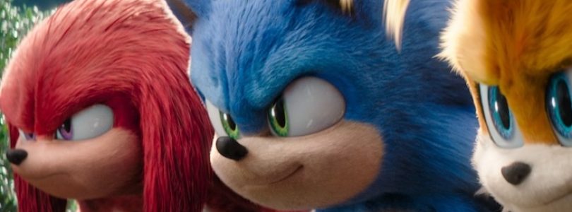 Idris Elba, Colleen O'Shaughnessey, and Ben Schwartz in “Sonic the Hedgehog 3.”