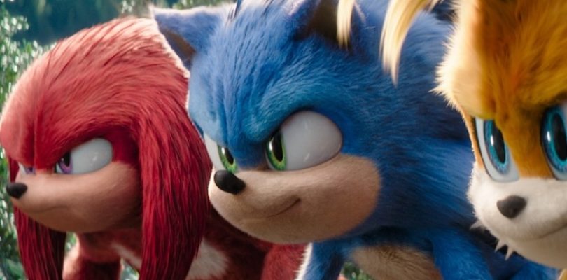 Idris Elba, Colleen O'Shaughnessey, and Ben Schwartz in “Sonic the Hedgehog 3.”
