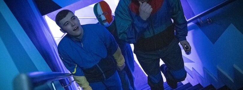 Mo Chara, Móglaí Bap, and DJ Próvai in "Kneecap."