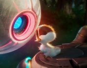 Boone Storm, Lupita Nyong'o, and Kit Connor in “The Wild Robot.”