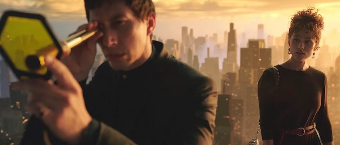 Nathalie Emmanuel and Adam Driver in “Megalopolis.”