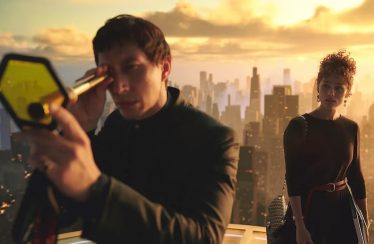 Nathalie Emmanuel and Adam Driver in “Megalopolis.”